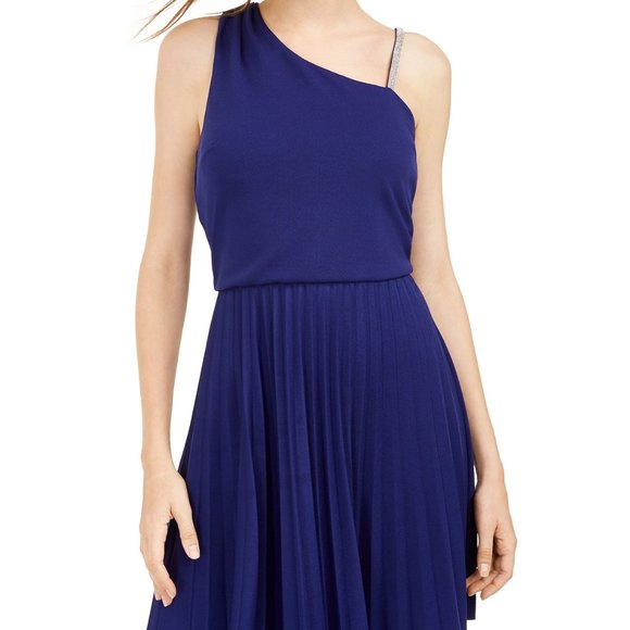 BCX Royal Blue Juniors' Asymmetrical Embellished S - Picture 12 of 14